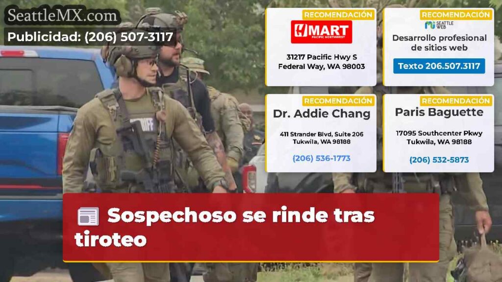 Sospechoso se rinde tras tiroteo