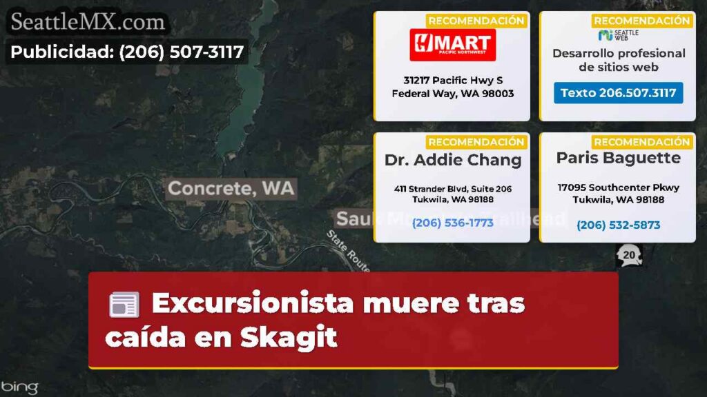 Excursionista muere tras caída en Skagit