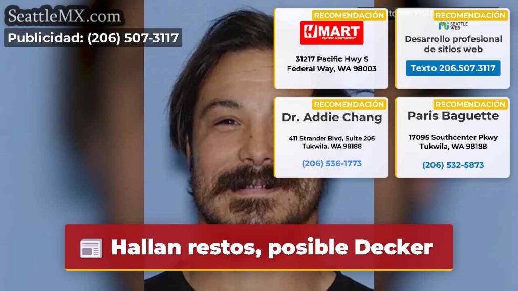 Hallan restos, posible Decker