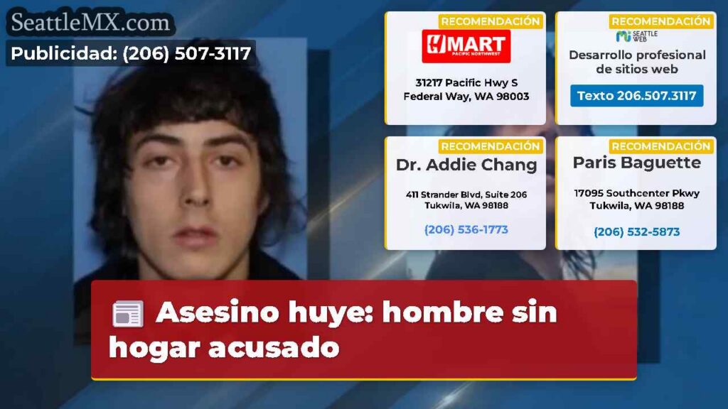 Asesino huye: hombre sin hogar acusado