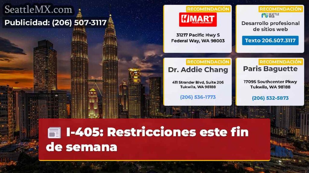I-405: Restricciones este fin de semana
