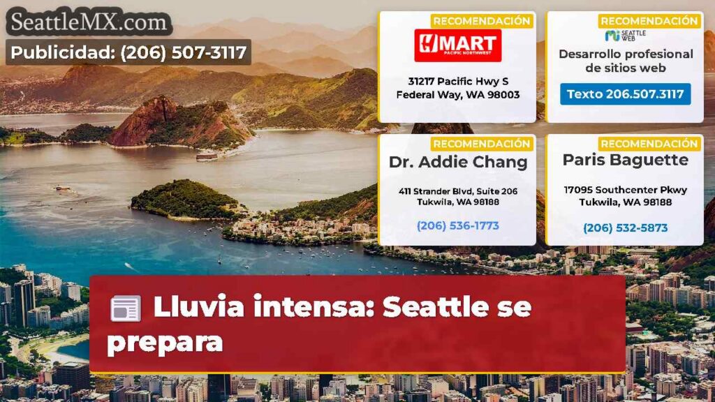 Lluvia intensa: Seattle se prepara