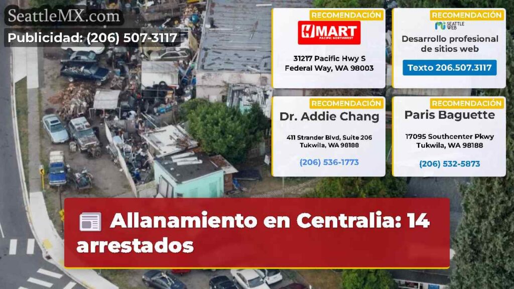 Allanamiento en Centralia: 14 arrestados