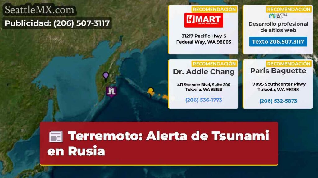 Terremoto: Alerta de Tsunami en Rusia