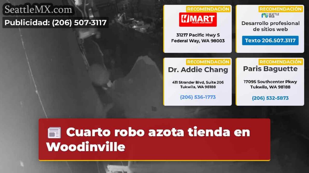 Cuarto robo azota tienda en Woodinville