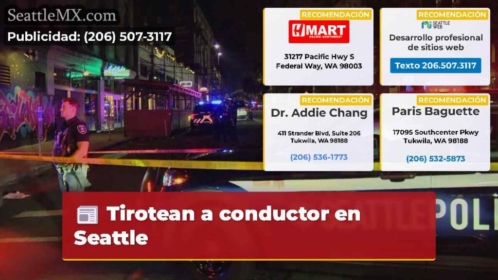 Tirotean a conductor en Seattle