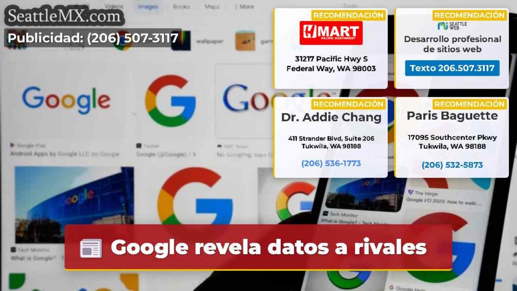 Google revela datos a rivales