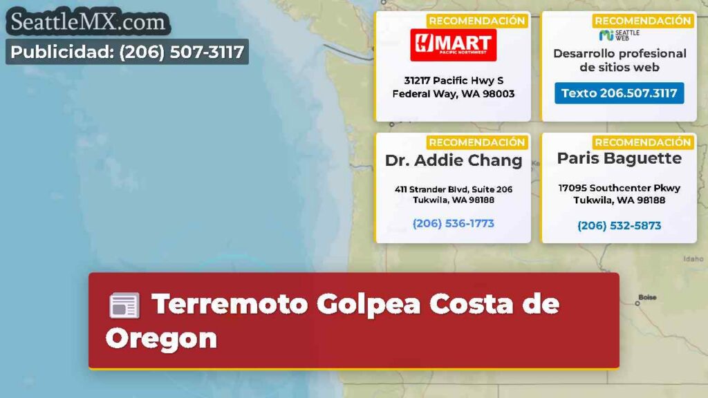 Terremoto Golpea Costa de Oregon