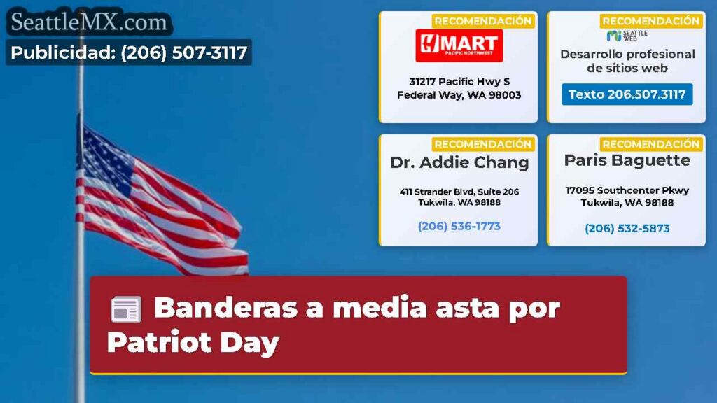 Banderas a media asta por Patriot Day