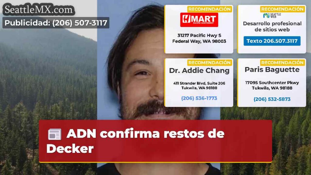 ADN confirma restos de Decker