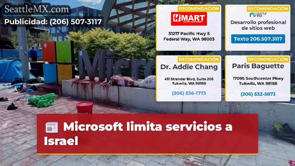 Microsoft limita servicios a Israel