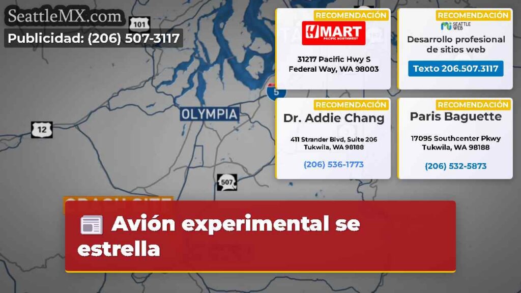 Avión experimental se estrella