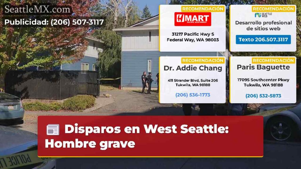 Disparos en West Seattle: Hombre grave