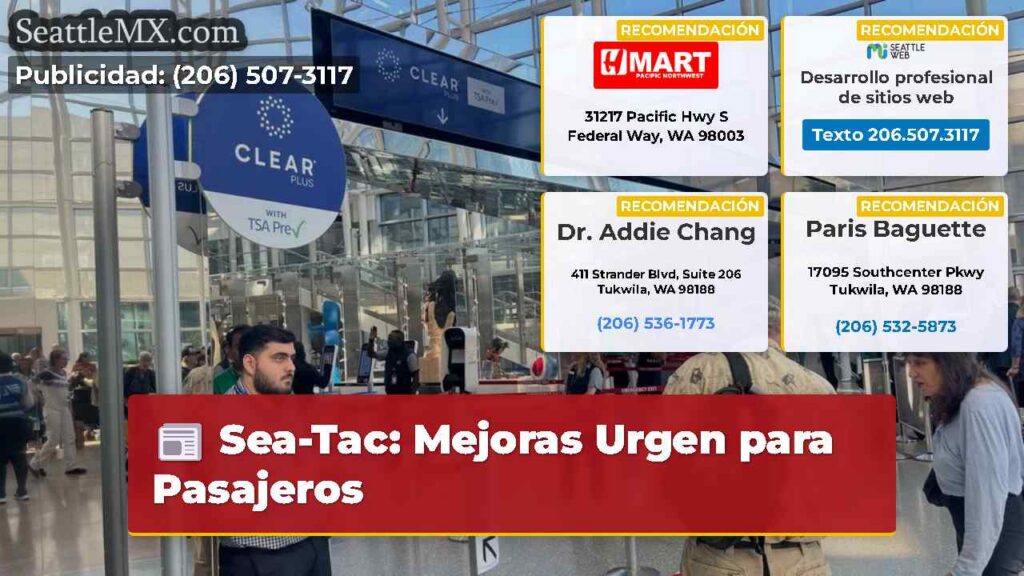 Sea-Tac: Mejoras Urgen para Pasajeros