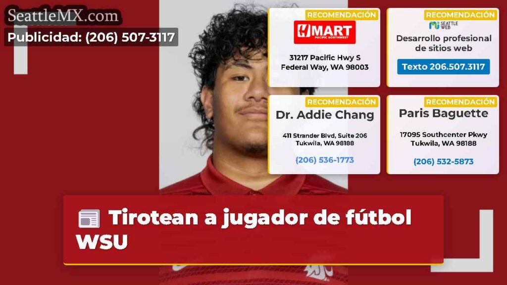 Tirotean a jugador de fútbol WSU