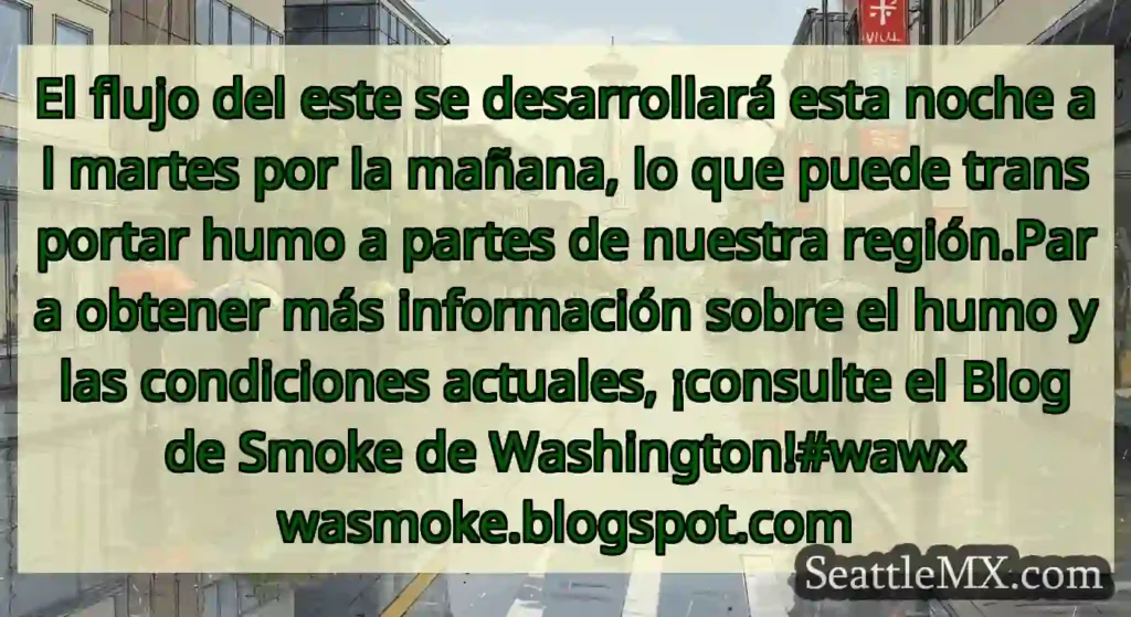 El flujo del este se desarrollará esta noche al