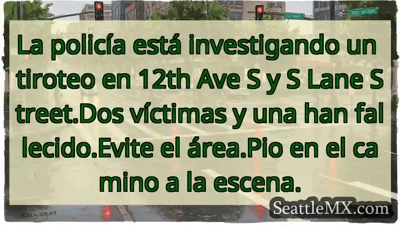 La policía está investigando un tiroteo en 12th