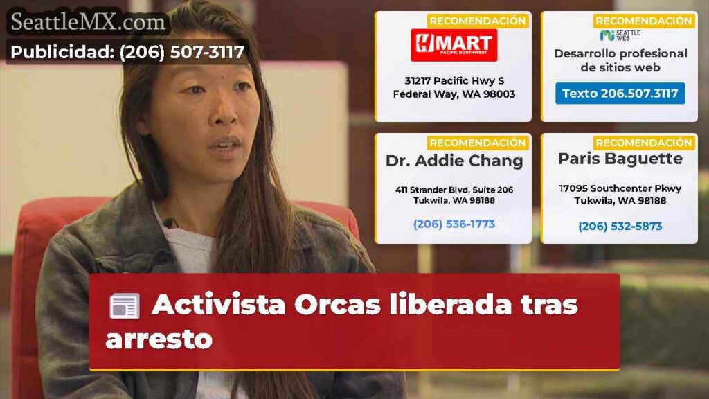 Activista Orcas liberada tras arresto