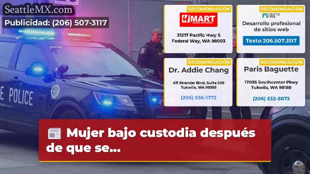 Mujer bajo custodia después de que se...