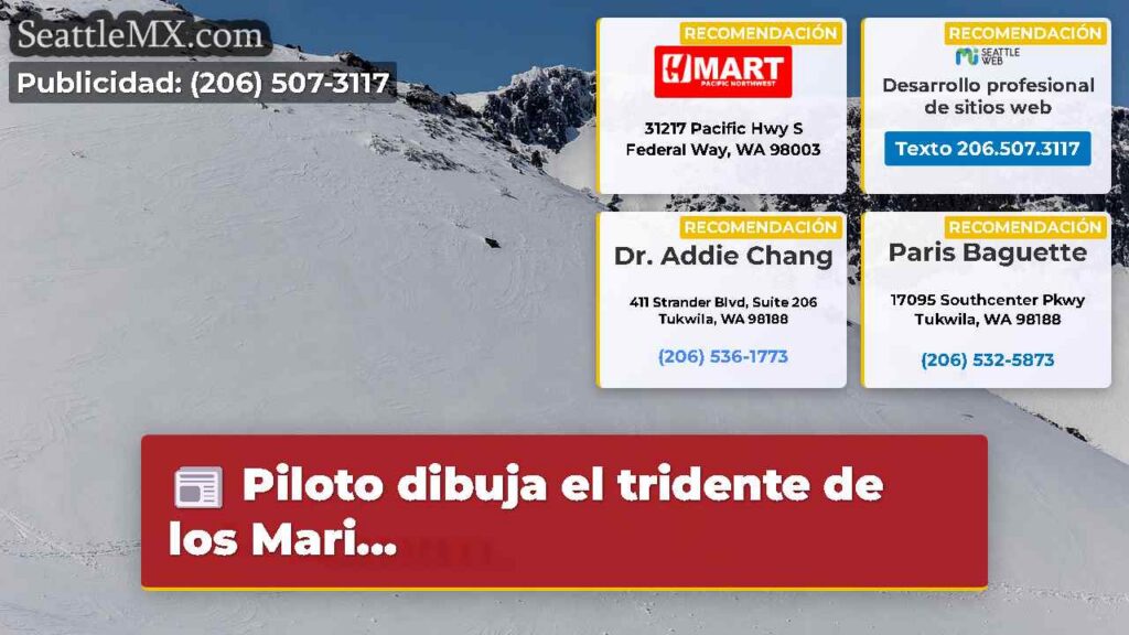 Piloto dibuja el tridente de los Mari...