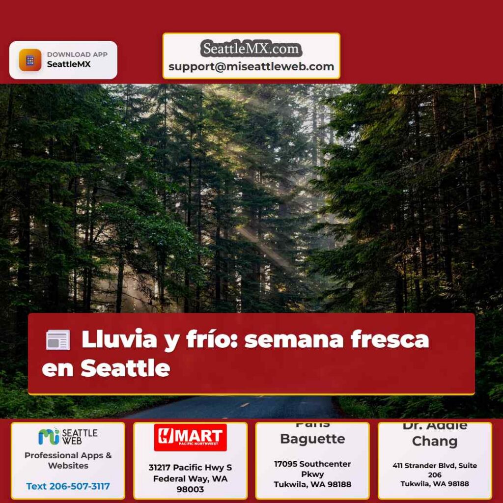 Lluvia y frío: semana fresca en Seattle