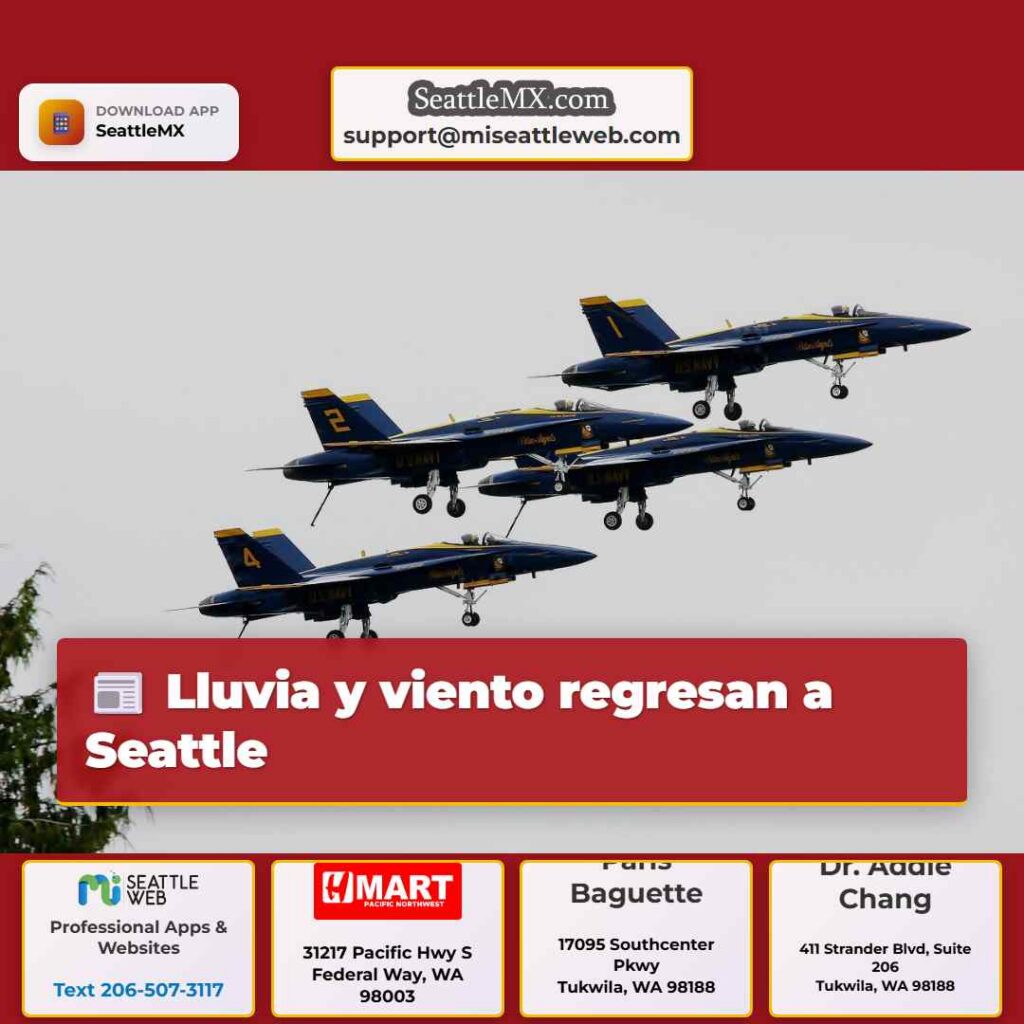 Lluvia y viento regresan a Seattle