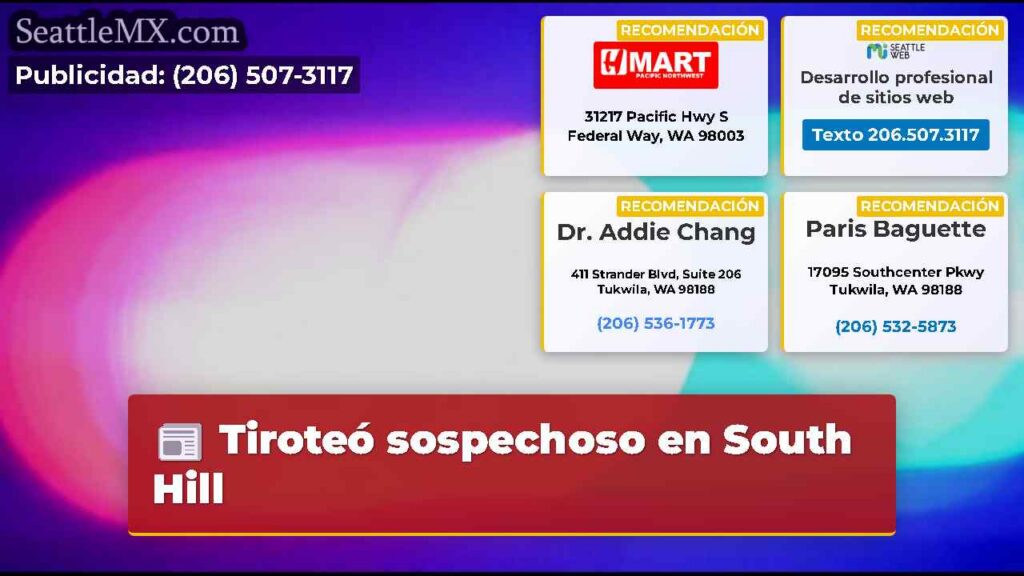 Noticias De Seattle 5 Tiroteó sospechoso en South Hill