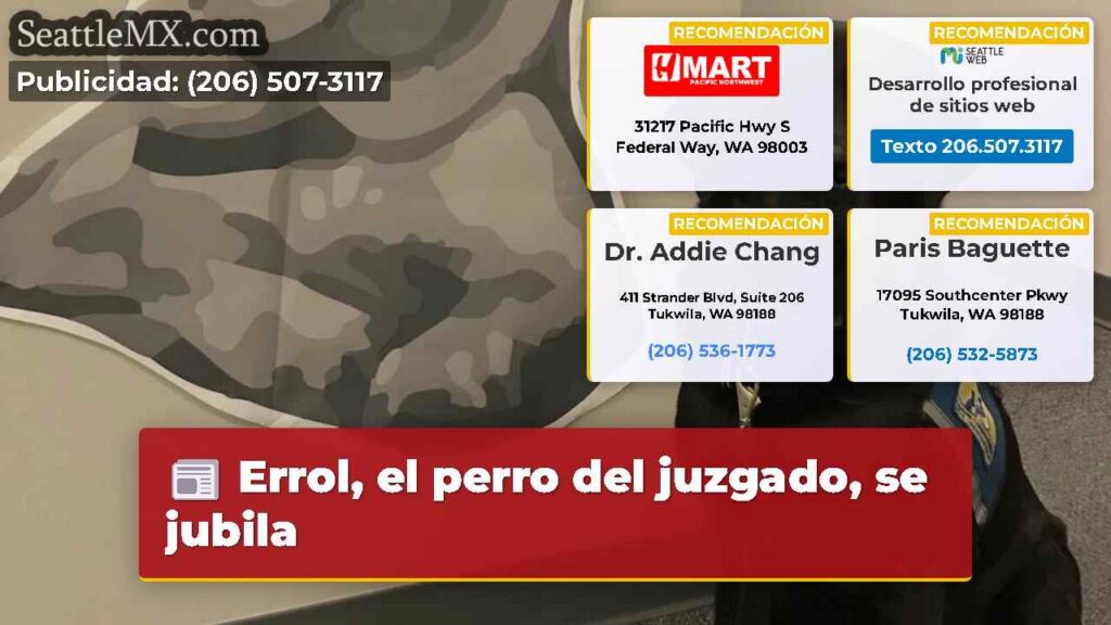 Errol, el perro del juzgado, se jubila