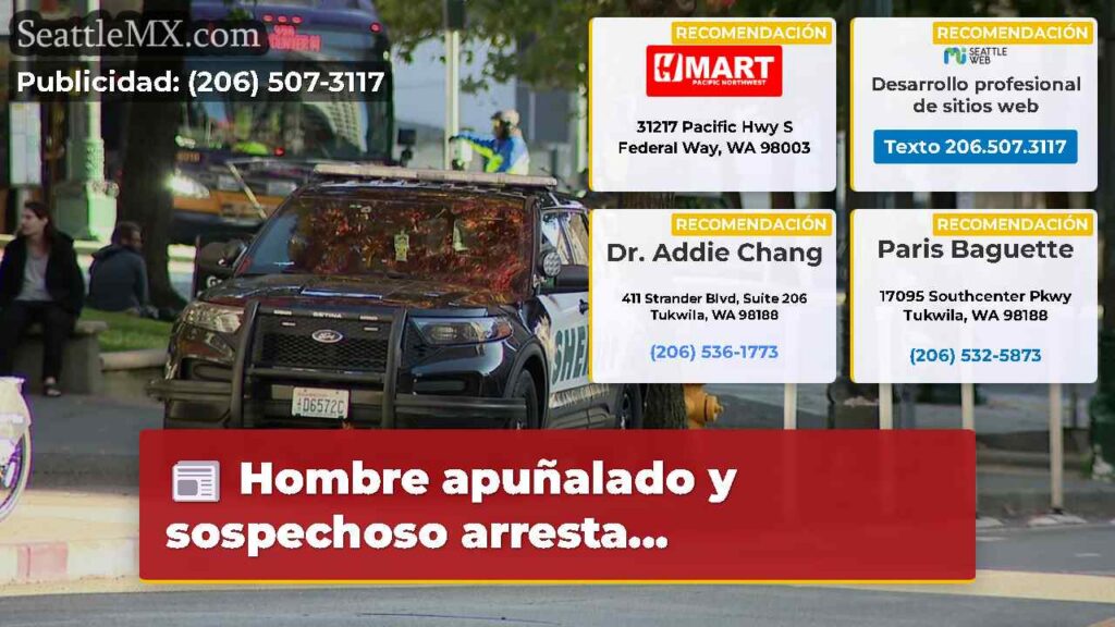 Hombre apuñalado y sospechoso arresta...