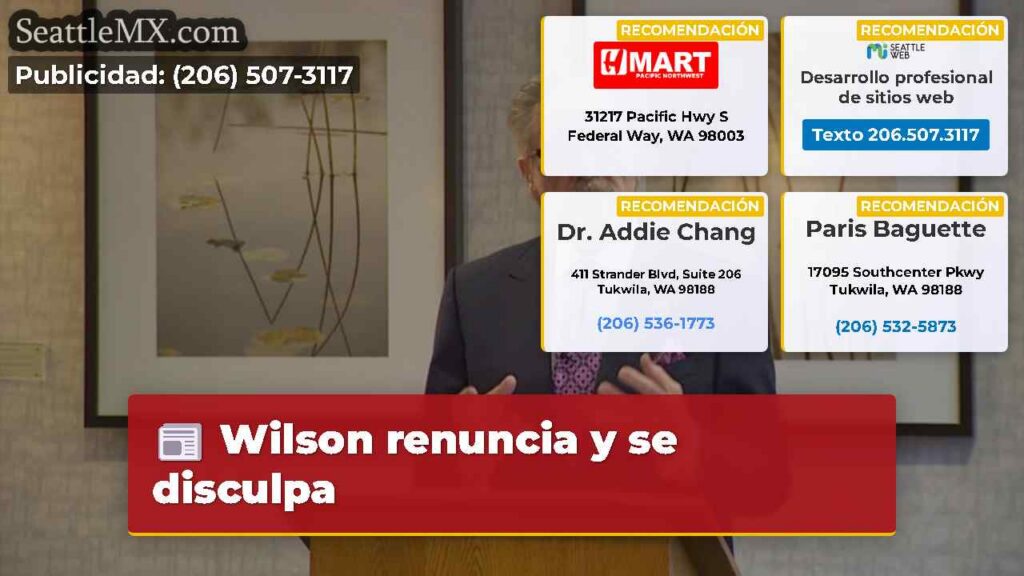 Wilson renuncia y se disculpa