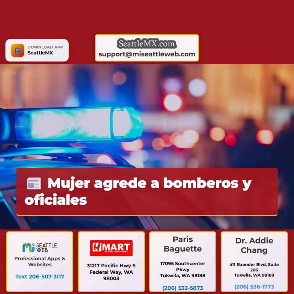 Mujer agrede a bomberos y oficiales