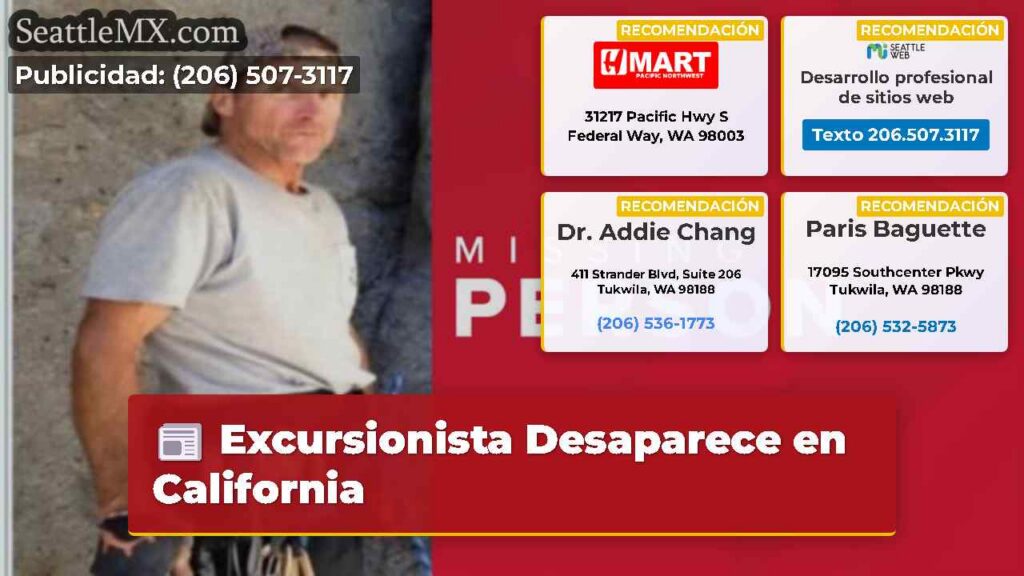 Excursionista Desaparece en California