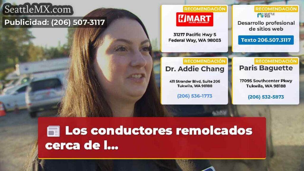 Los conductores remolcados cerca de l...
