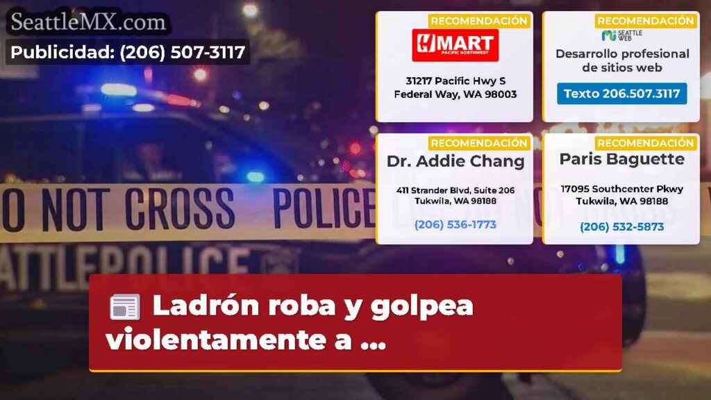 Ladrón roba y golpea violentamente a ...