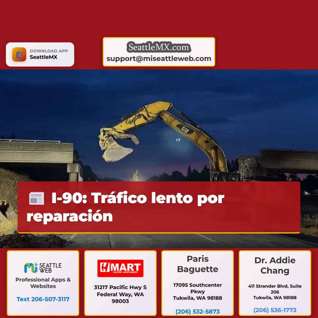 I-90: Tráfico lento por reparación