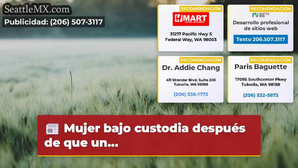 Mujer bajo custodia después de que un...