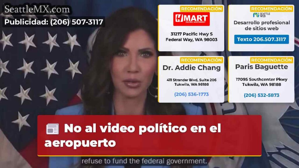 No al video político en el aeropuerto