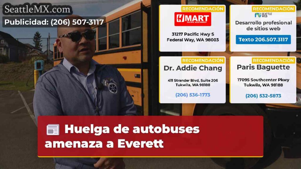 Huelga de autobuses amenaza a Everett