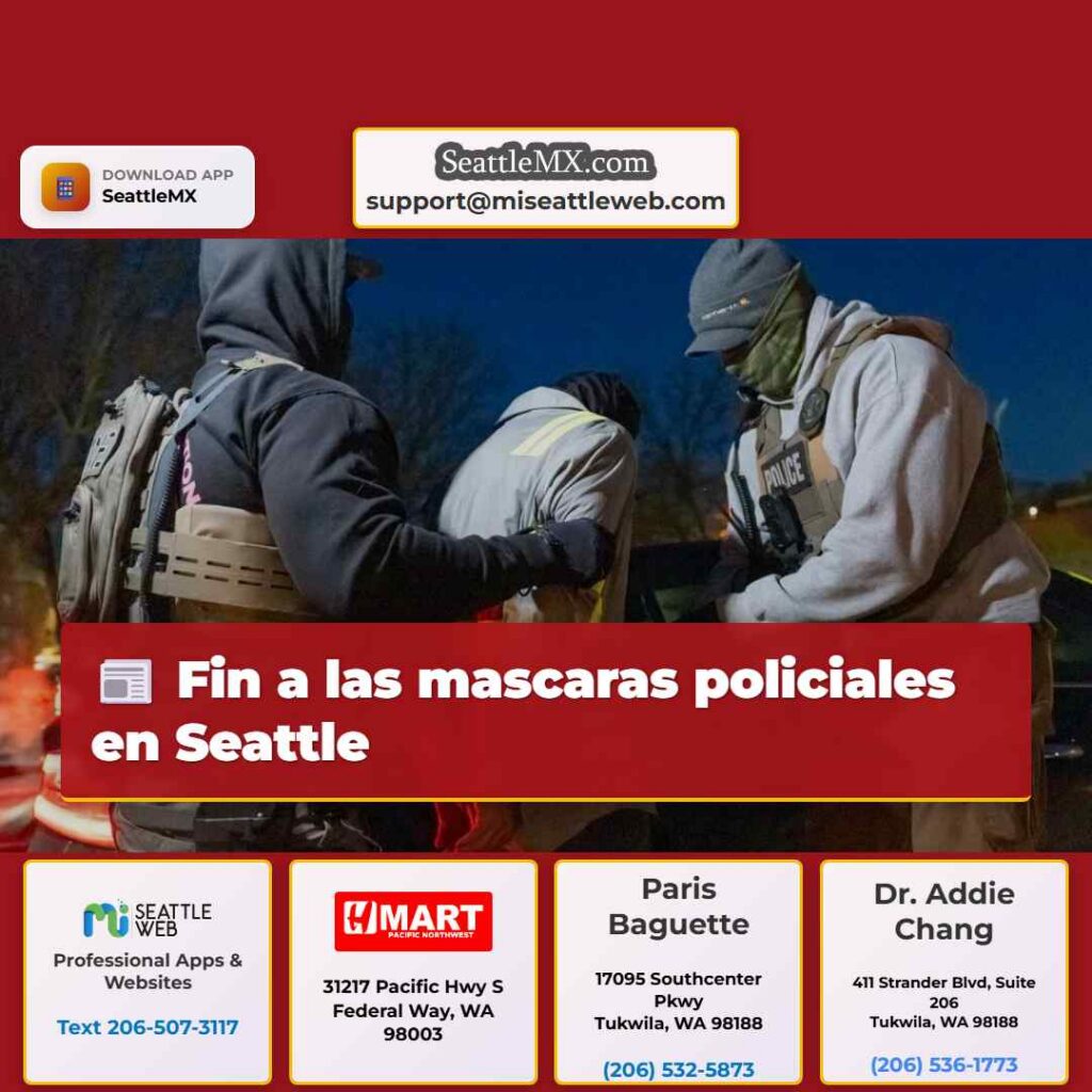 Fin a las mascaras policiales en Seattle