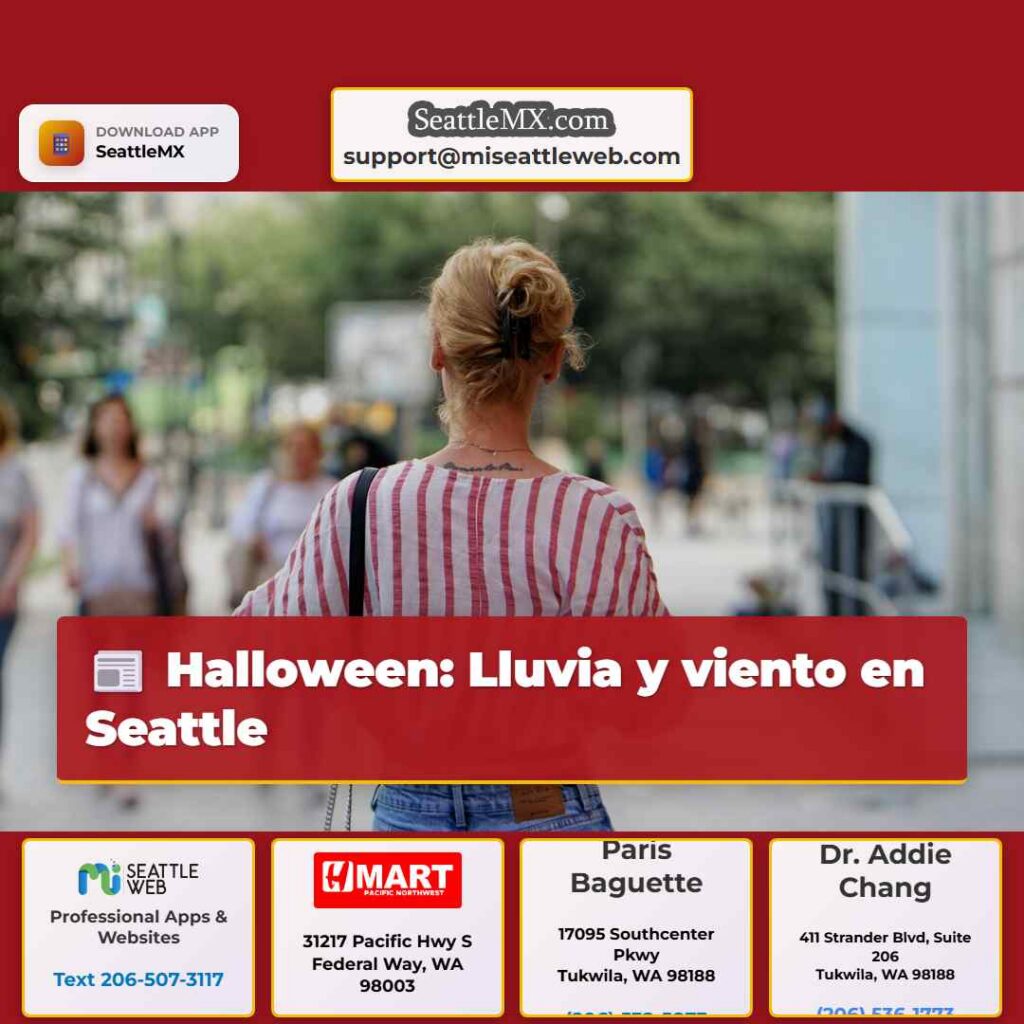 Halloween: Lluvia y viento en Seattle