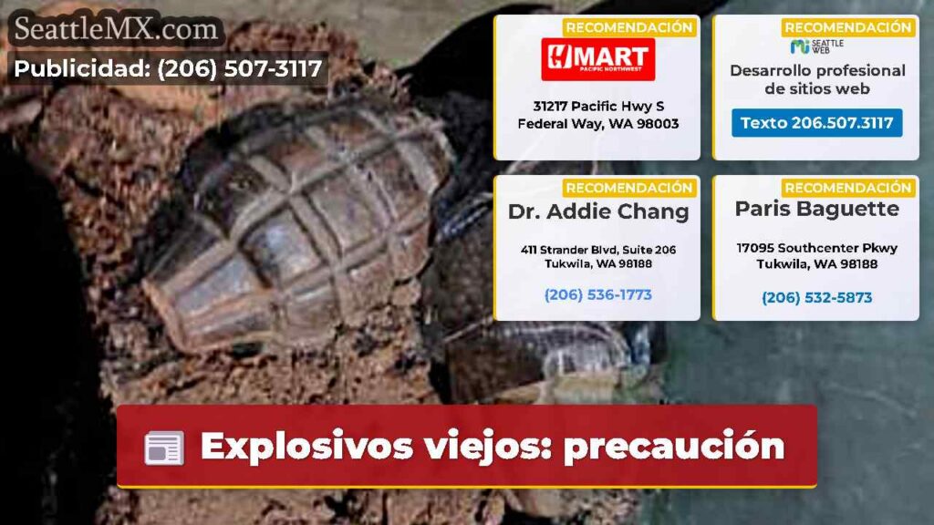 Explosivos viejos: precaución