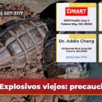 Explosivos viejos precaución