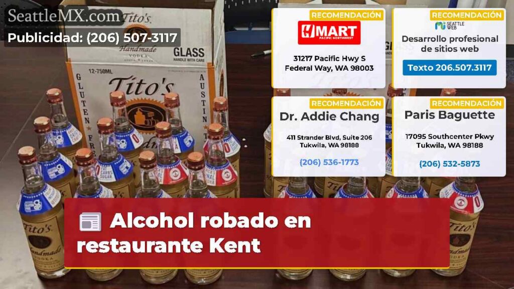 Alcohol robado en restaurante Kent