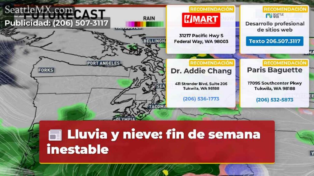 Lluvia y nieve: fin de semana inestable