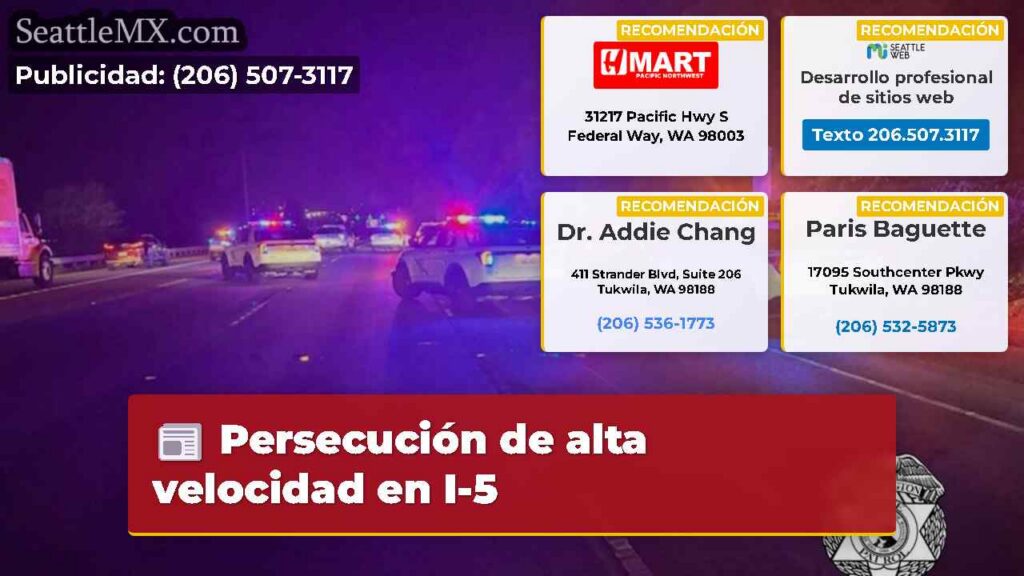 Persecución de alta velocidad en I-5