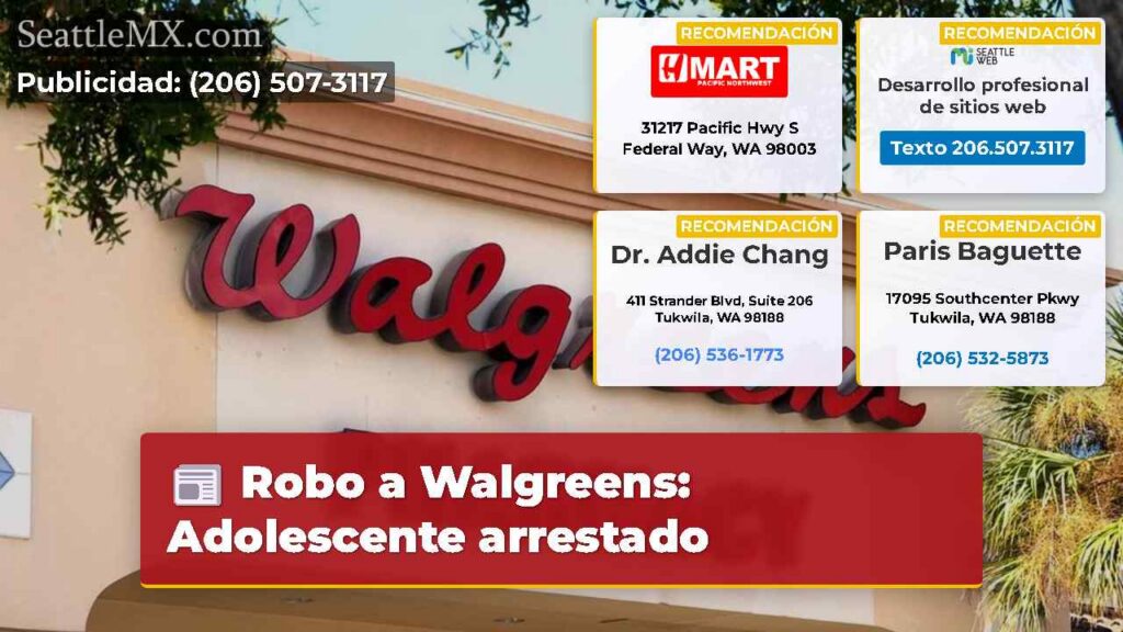 Robo a Walgreens: Adolescente arrestado