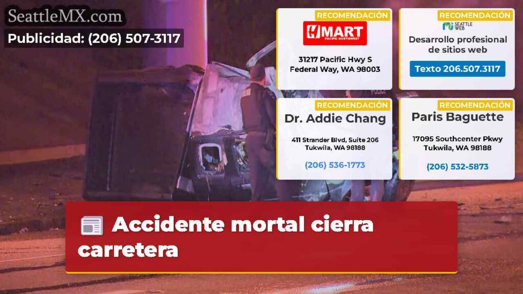 Accidente mortal cierra carretera
