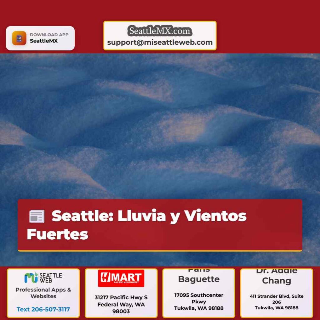 Seattle: Lluvia y Vientos Fuertes