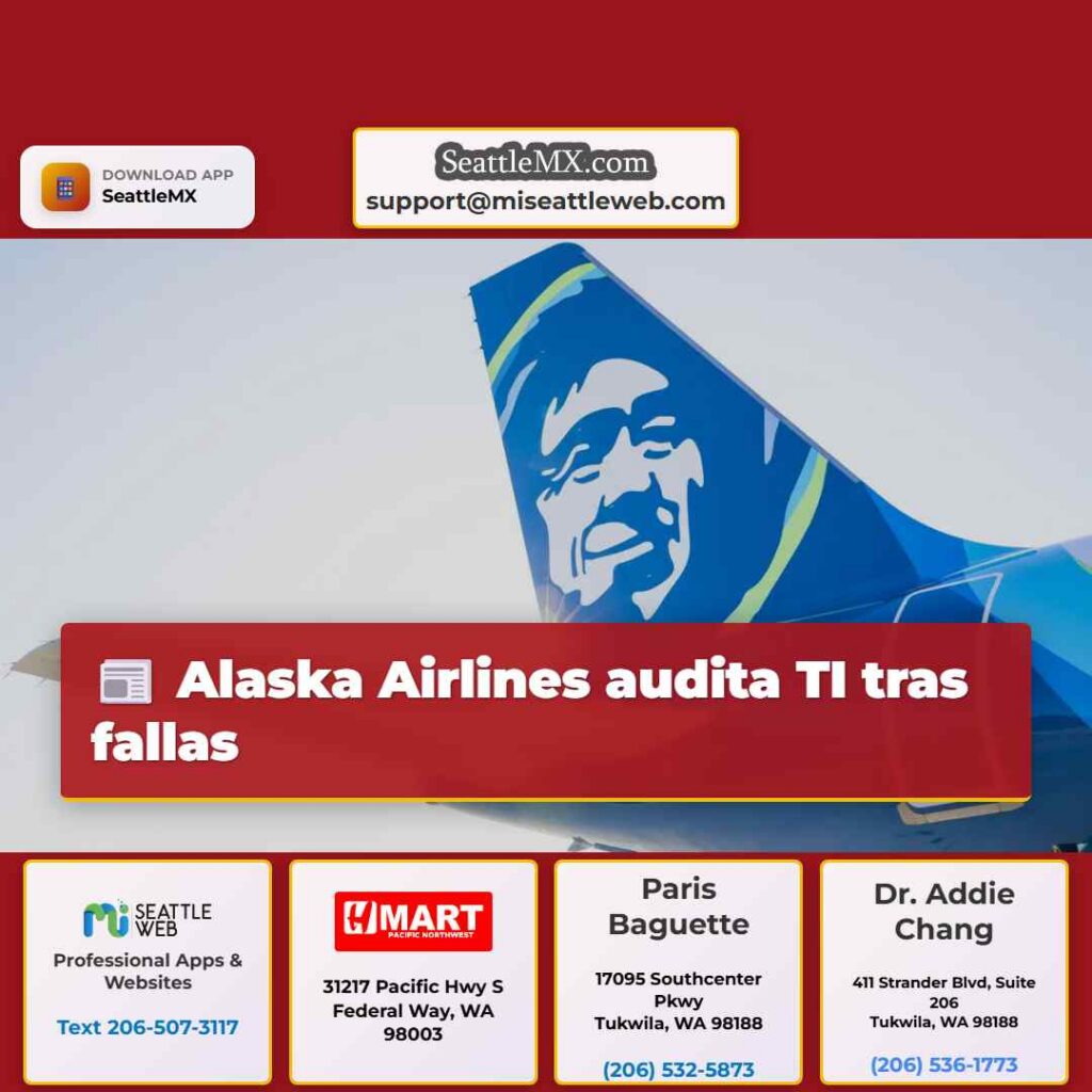 Alaska Airlines audita TI tras fallas