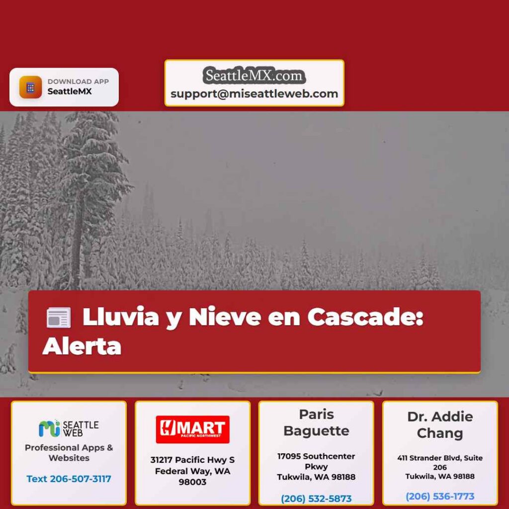 Lluvia y Nieve en Cascade: Alerta